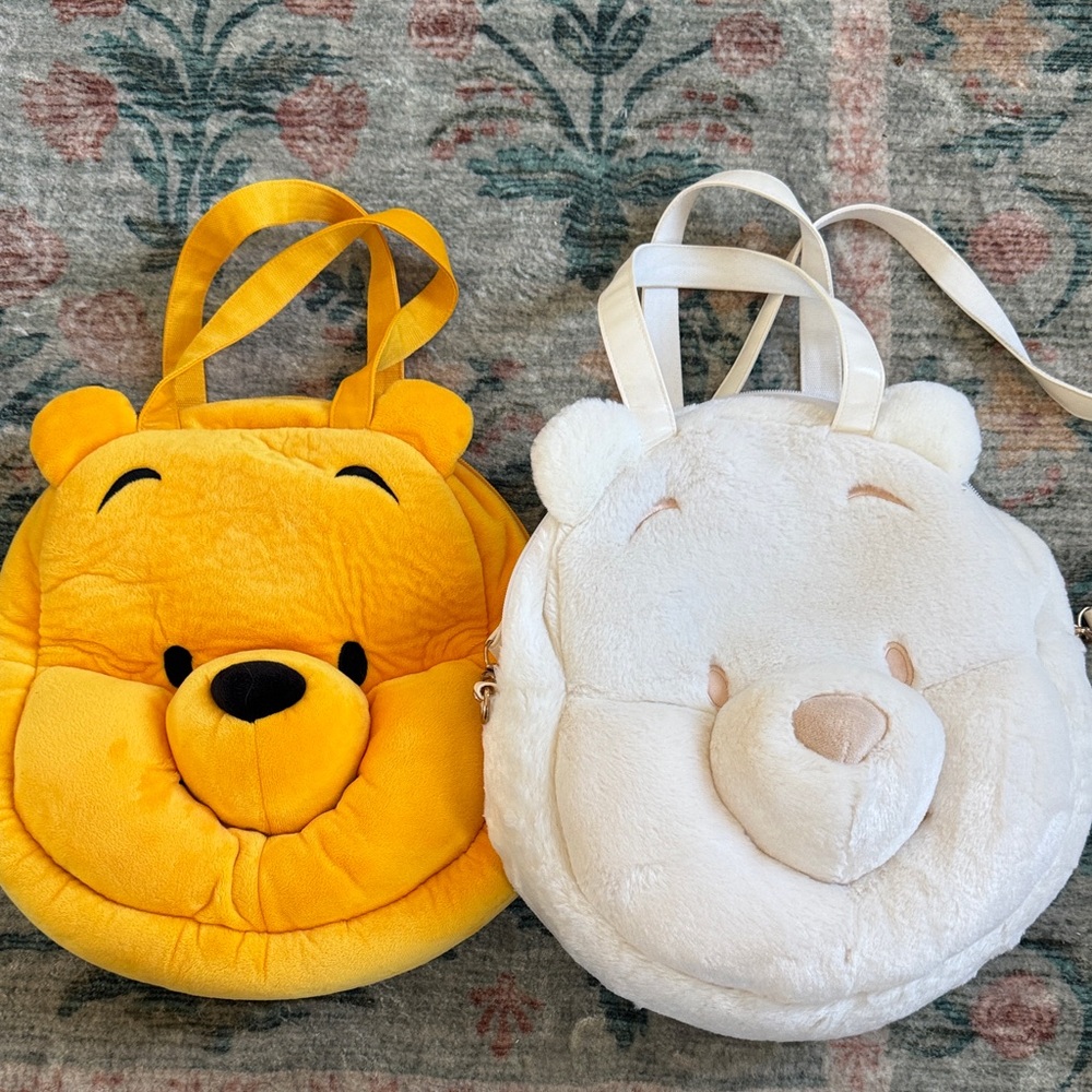 Tokyo Disneyland Winnie The Pooh face bags